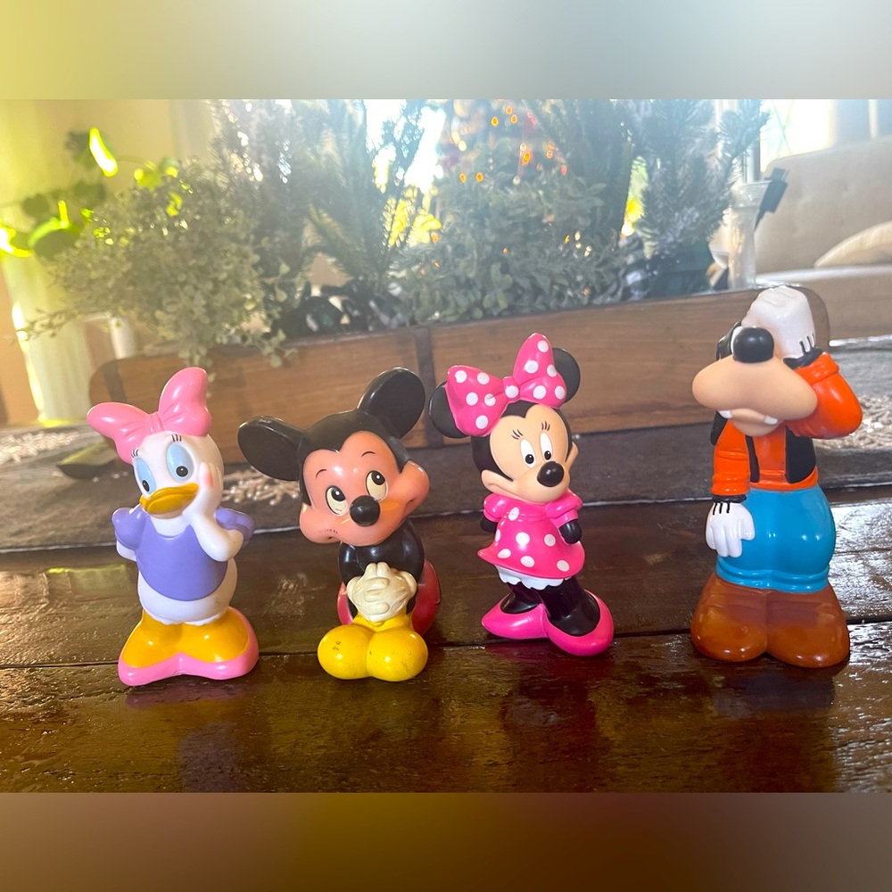 Mickey Mouse & Friends Rubber Toy Dolls / Vintage Disney Collectibles